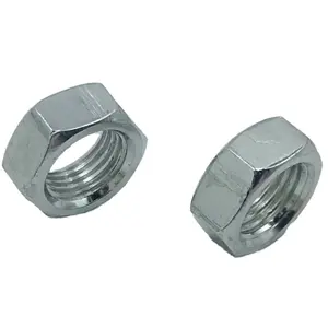 M10Galvanized Hexagon Nut Carbon Steel Outer Hexagon Grade 4.8 With Zinc Plating GB Standard Supplied