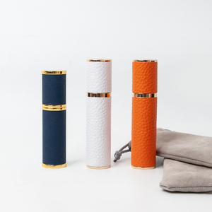 Botellas de Perfume de cuero de lujo para hombre y mujer, botella de viaje rellenable, <span class=keywords><strong>atomizador</strong></span>, minisoporte para Perfume - Product Image 5