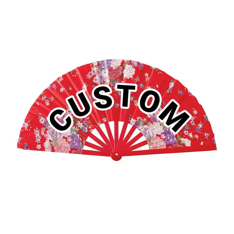 Factory direct sales ancient Chinese style big fan folding dance performance 10 inch kung fu fan ring fan