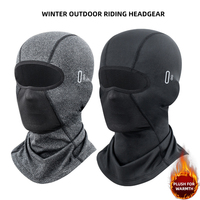 Cagoule thermique en polaire respirante noire et grise pour cyclisme, moto, ski, coupe-vent, avec trou pour lunettes, vente en gros