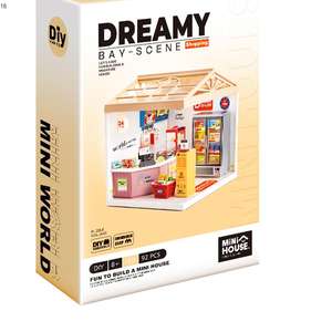 Simulation de scène jouets intelligents modèle de ville légère dépanneur comptoir de caisse maison de poupée meubles scène bricolage - Product Image 5