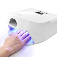 Lampe à ongles UV LED professionnelle 57 perles, double zone, pour un doigt ou une main entière, écran LCD, capteur automatique, OEM, marque privée