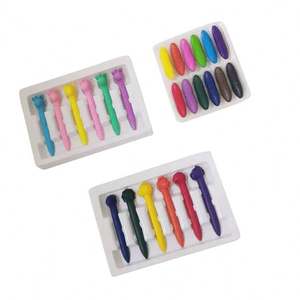 洗えるクレヨン恐竜ユニコーンピーナッツワックス消去可能な無毒の鉛筆クレヨンは汚れた描画ステーショナリーキットから手を保ちます - Product Image 1