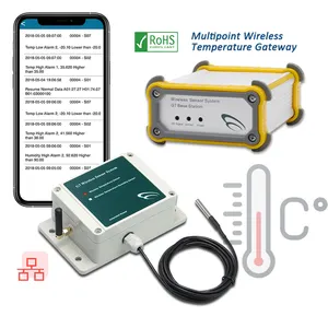 Alarme de alta baixa temperatura termômetro infravermelho digital sem fio transmissor de temperatura sensor iot montagem na parede sensor de temperatura