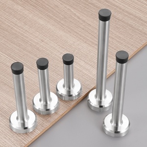 Butée <span class=keywords><strong>de</strong></span> <span class=keywords><strong>porte</strong></span> murale moderne et simple en acier inoxydable anti-collision avec limiteur en caoutchouc étendu, fixation adhésive 3M, personnalisable - Product Image 4