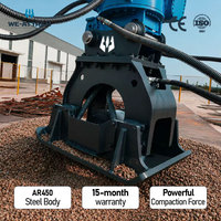 Compacteur à plaques vibrantes We-Attach 4-10T WVC 04 pour excavatrices, avec roulement à fort impact de 450 kg, débit stable, moteur et boîte de vitesses 15 % plus puissants