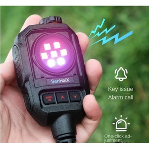 Mini microphone portable <span class=keywords><strong>K</strong></span>-Head Type-C pour radios SENHAIX 8800 <span class=keywords><strong>8600</strong></span> QUANSHENG UV-K5 BaoFeng avec éclairage SOS rouge et bleu et son fort - Product Image 2