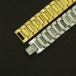 <b>Bracelet</b>, domineering men's rock personality locomotive chain, textured gold rough <b>bracelet</b>. - Product Image 2