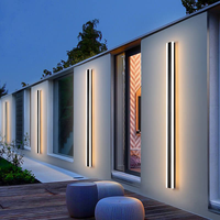 Vente en gros d'usine, luminaire mural linéaire extérieur LED moderne minimaliste, étanche IP65, pour villa, jardin, façade