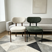 Chaise de salle à manger en tissu moderne minimaliste italienne, chaise d'appoint rembourrée épaisse pour la salle à manger à domicile