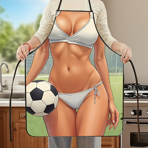 Divertido <span class=keywords><strong>Delantal</strong></span> de <span class=keywords><strong>Bikini</strong></span>, <span class=keywords><strong>Delantal</strong></span> Creativo con Estampado Sexy, <span class=keywords><strong>Delantal</strong></span> sin Mangas para Cocinar, Resistente al Agua y al Aceite - Product Image 4
