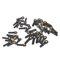 Lot de 50 connecteurs de liaison RC en nylon noir M2, M2.5, M3 pour tiges de direction d'avions miniatures, accessoires et pièces de rechange