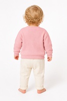Maßgefertigter OEM & ODM Baby-Pullover Gerippter Strick Langarm Rundhals Süßer Lässiger Herbst-Winter Viskose Kinder-Strickwaren Glatt