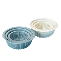 China Fabriek Keukenhulpjes Groentevergiet Ecologisch PP Plastic Fruitmand Vier Maten EMC YM-6057