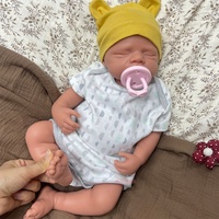Poupée Reborn Artisanale Lavable en Silicone Souple 100% Réaliste à Bouche Ouverte, Faite sur Mesure pour Artistes et Collectionneurs de Reborn