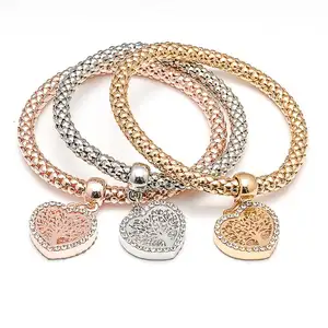 Hollow Rose Gold Charm Bracelet Custom Charm Bangle Bracelet Stainless Steel Women Bracelet Jewelry