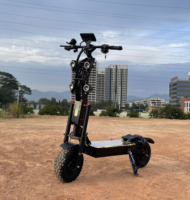 EE. UU. Almacén Scooters eléctricos FLJ Alta potencia 72V 10000W Velocidad máxima 100-120 km/h 14 pulgadas todoterreno Neumático Scooter