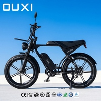 OUXI Hibrit E-Bisiklet 48V 250W 24 İnç Avrupa 25 Km/S CE Onaylı Crossover Elektrikli Bisiklet V8 Pro Dropshipping Hazır Stokta