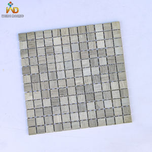 Vente en gros de carreaux de mosaïque en marbre grain de bois gris mosaïque en pierre grise polie <span class=keywords><strong>pour</strong></span> décoration murale salle de bain et salle de <span class=keywords><strong>douche</strong></span> - Product Image 1