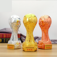 Nouveau trophée de football résine plaqué or MVP Golden Globe trophée Creative Sports Competition Champions Memorial Memorial trophée