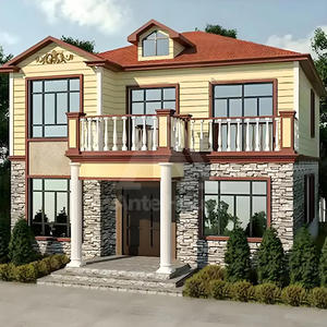 تصميم جديد لمنزل مسبق الصنع من ثلاثة طوابق، فيلا فاخرة مسبقة الصنع بخمس غرف نوم، منزل بإطار فولاذي خفيف مع أثاث - Product Image 2