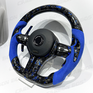 Volante Personalizado Forjado en Azul para BMW E46 <span class=keywords><strong>F1</strong></span> F30 F50 F31 F35 E90 E92 E45, Volante de Fibra de Carbono - Product Image 5