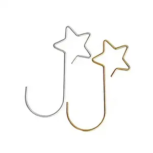 공장 사용자 정의 크리스마스 장식 공예 다채로운 금속 J 후크