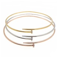 Collier ras du cou en cristal pour femme, design fin en forme de clou, empilable, or et argent, bijou de mode minimaliste, cadeau