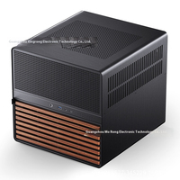 Boîtier NAS JONSBO Joe Siber Noir pour carte mère ATX, 12 disques, tour moyenne, ventilateur de refroidissement, serveur, panneau latéral en acier avec fenêtre