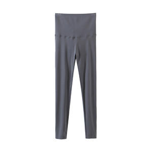 Leggings de Cintura Alta para Mujer, Talla Grande, Modelo N8314 1, Color Gris, Tejido Elástico, Ajuste Delgado, Pantalones Deportivos - Product Image 1