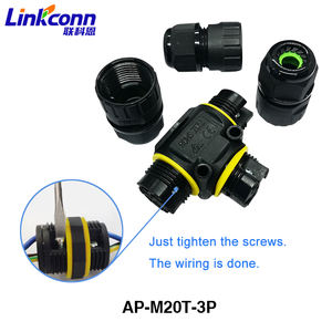 Conector Eléctrico en Forma de T con Abrazadera de Bayoneta de Tornillo M20 M25 de 90 Grados, Impermeable IP68, AP-M20T-3P - Product Image 6