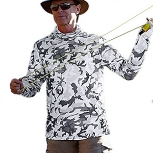 Performance Fishing Hoodie Blue <b>Camouflage</b> Lightweight Breathable Hooded Sun <b>Shirt</b> for Men - Product Image 6