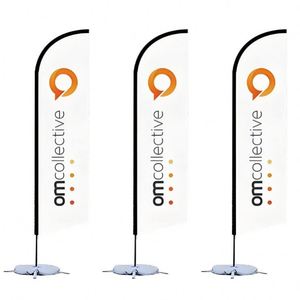 ธงขนนกคุณภาพสูง โพลีเอสเตอร์ 100% สีเขียว สีแดง พิมพ์ลายโลโก้ ลายใดก็ได้ พิมพ์ดิจิทัล ด้านเดียวหรือสองด้าน สำหรับการโฆษณา - Product Image 4