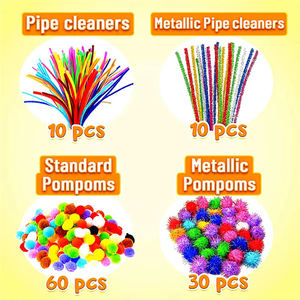 Kit de Manualidades de Arte Moderno para Niños, Pompones de <span class=keywords><strong>Fieltro</strong></span> Creativos, Ojos Móviles, Suministros para Fiestas Infantiles, para Niñas y Niños - Product Image 6