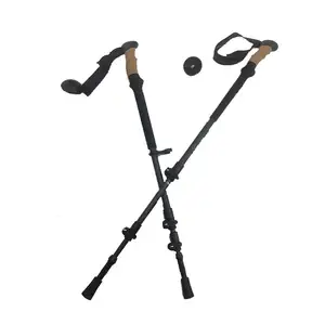 개폐식 및 운반이 쉬운 빠른 잠금 식 여행용 레버가있는 등산 지팡이