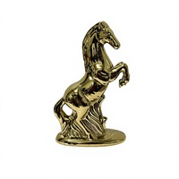 Cendrier de luxe portable plaqué or, sculpture de cheval classique, forme personnalisée