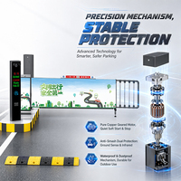 Barrière de parking commerciale avec système de reconnaissance automatique des plaques d'immatriculation (ANPR), caméra 5MP et écran LED