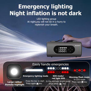 Démarreur de secours 400A/800A 8000mAh, Sortie USB Multiple, 1000 Cycles, Booster d'urgence portable pour voiture avec fonctions d'aspiration et de gonflage - Product Image 2
