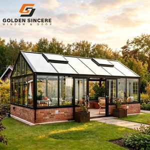 GS ห้องกระจกอิฐครึ่งที่มีการระบายอากาศแบบบูรณาการเพื่อความสะดวกสบายในสวนและลาน - Product Image 1