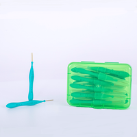 Soins quotidiens Meilleures ventes Soins dentaires Brosses interdentaires avec capuchons Pinceau pliable en acier inoxydable Pics interdentaires