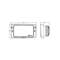 Lumière agricole rectangulaire personnalisée de 7 pouces, 40W, 3200LM, IP68, faisceau large et en aluminium moulé sous pression pour tracteurs Case