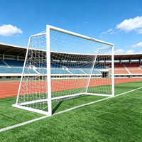But de football professionnel en aluminium de 80 mm, taille réglementaire, durable, mobile, pour entraînements et matchs, résistant aux intempéries