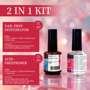 15Ml secado rápido sin ácido a granel al por mayor Gel Nails <span class=keywords><strong>Prep</strong></span> Topcoat Nail Primer y deshidratador para acrílico - Product Image 3