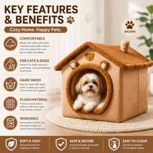 Manufacturer Wholesale Pet Product Indoor Detachable Small <b>Dog</b> Cat House - Product Image 5