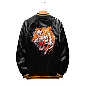 Veste bomber patchwork Roaring Tiger Sukajan, style hip-hop, légère, printemps, veste souvenir, service OEM disponible, vestes universitaires. - Product Image 1