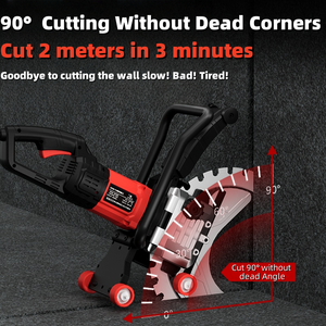 Máquina cortadora de bloques de piedra para pared de alta potencia, máquina de sierra de anillo de corte de pared de mano, sierra <span class=keywords><strong>Circular</strong></span> de hormigón - Product Image 3
