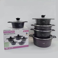 Vente chaude 10 pièces cuisine marmite nouveauté usage domestique en alliage d'aluminium cuisine marmite