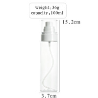 Flacon de lotion en plastique transparent de qualité supérieure avec tête de pompe blanche, adapté aux soins de la peau, tonique, 120 ml, format voyage, rechargeable