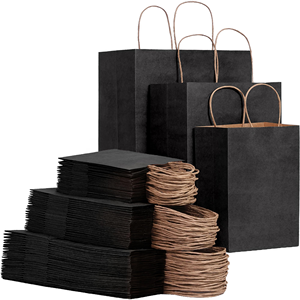 Bolsa de Papel Kraft Reciclable Ecológica Personalizada con Asas de Cuerda de Algodón, Impresión Flexográfica, Estilo Clásico para Comida para Llevar de Restaurantes - Product Image 5