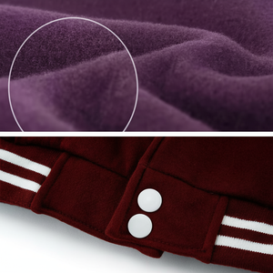 Veste de baseball varsity en cuir avec broderie en chenille personnalisée de haute qualité, col montant, logo frontal, pour homme, hiver - Product Image 1